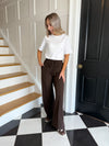 Clua High Waist Trousers - Coffee Bean