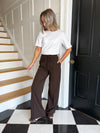 Clua High Waist Trousers - Coffee Bean