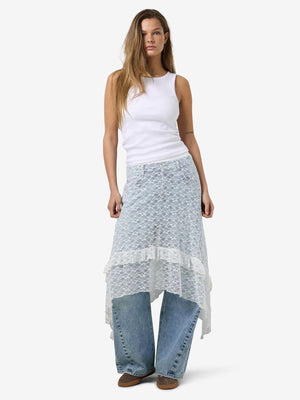 Lacey Midi Skirt - White