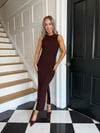 Melvia Knit Dress - Tawny Port