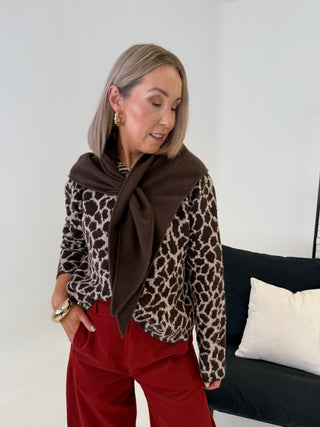 Ary Triangle Scarf - Chicory Coffee