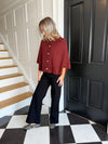 Zelda Knitted Cape - Burgundy