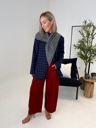 Ary Triangle Scarf - Dark Grey Melange