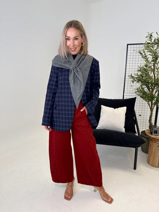 Ary Triangle Scarf - Dark Grey Melange