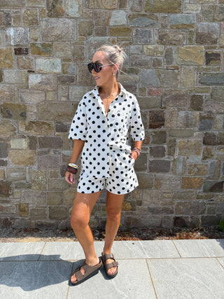 Rio Polka Dot Shirt - White