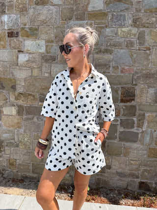 Rio Polka Dot Shirt - White