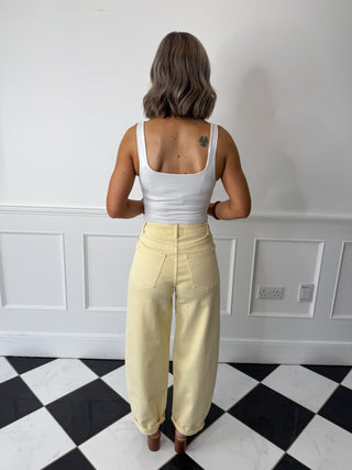 Freya Balloon Jeans - Lemon