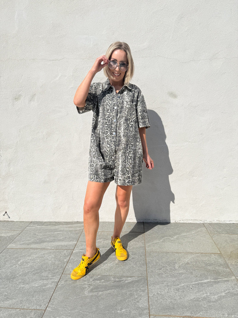 Sam Playsuit - Snake Print