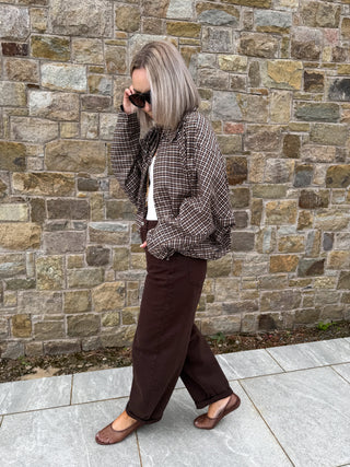 Freya Balloon Jeans - Brown