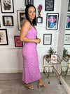 Reagan Chiffon Frill Cami Dress - Lilac