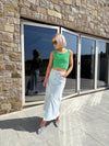 Noel V-Neck Knit Vest - Green