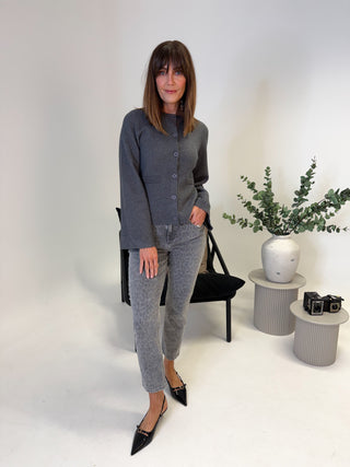 Jade Knit Cardigan - Grey