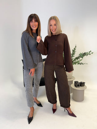 Jade Knit Cardigan - Brown