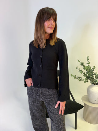Jade Knit Cardigan - Black
