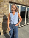 Carla Waistcoat - Sky Blue