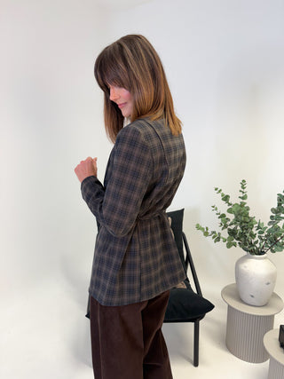 Soley Tie Blazer - Blue Shadow