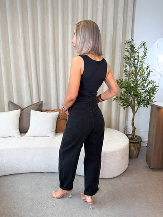 Freya Balloon Jeans - Black