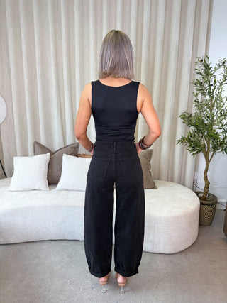 Freya Balloon Jeans - Black