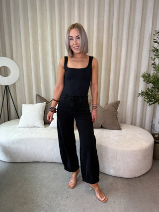 Freya Balloon Jeans - Black
