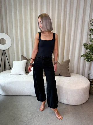 Freya Balloon Jeans - Black