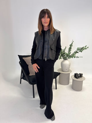 Tori PU Gilet - Black