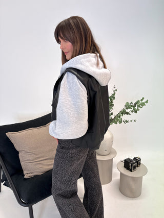 Tori PU Gilet - Black