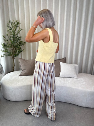 Nola Linen Trousers - Striped