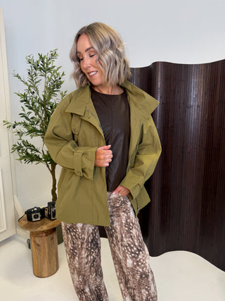 PRE ORDER 15th Oct Kata Short Trench Coat - Khaki