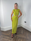 Selina Cut Out Midi Dress - Green
