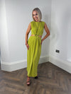 Selina Cut Out Midi Dress - Green