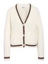 Charlie Knitted Cardigan - Cloud Dancer/Windsor