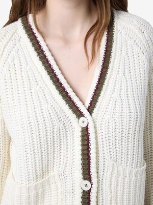 Charlie Knitted Cardigan - Cloud Dancer/Windsor