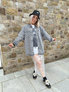 Alva Long Denim Shacket - Grey