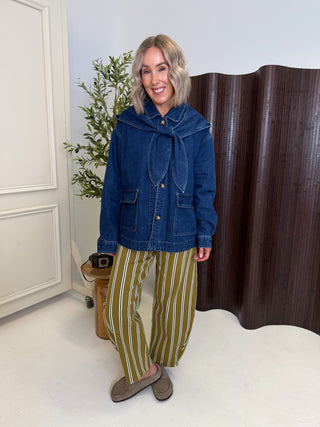 Lexy Hooded Jacket - Dark Denim