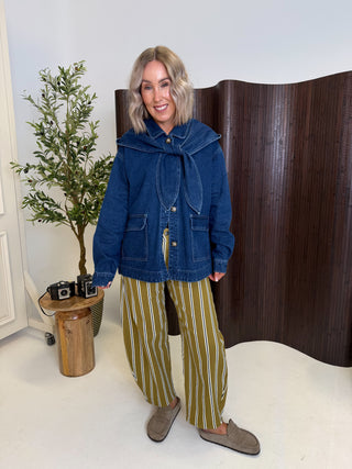 Lexy Hooded Jacket - Dark Denim