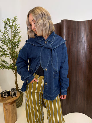 Lexy Hooded Jacket - Dark Denim