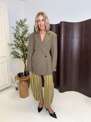 Odel Tailored Blazer - Dark Beige