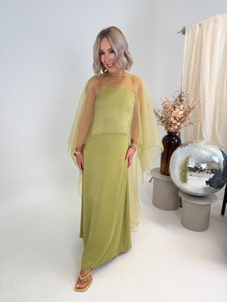 Vima Bandeau Maxi Dress - Moss