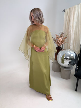 Vima Bandeau Maxi Dress - Moss