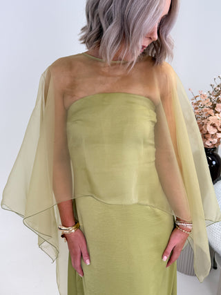 Vima Bandeau Maxi Dress - Moss