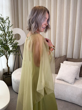 Vima Bandeau Maxi Dress - Moss