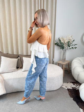 Lori Denim Balloon Leg Jeans - Polka