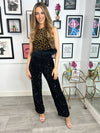 Eden Velvet Sleeveless Top with Feathers