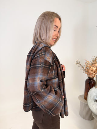Calino Scarf Jacket - Check