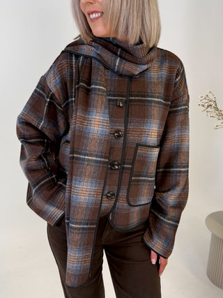 Calino Scarf Jacket - Check
