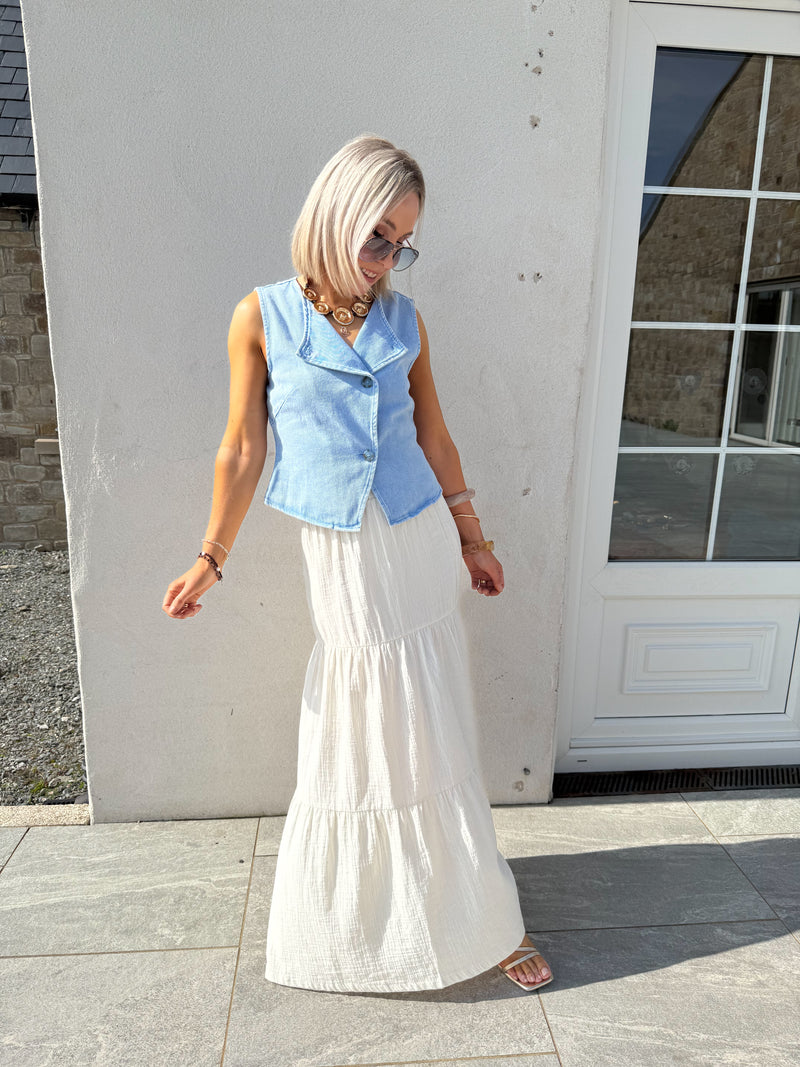 Sikka Maxi Skirt - Cloud Dancer