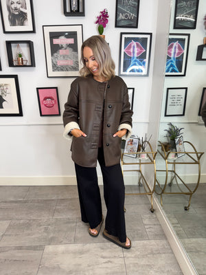 Julie Reversible Teddy Brushed Jacket