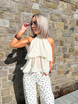 Avery Halterneck Top - Lemon