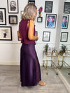 Harlow Lace Slip Skirt - Plum