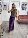 Harlow Lace Slip Skirt - Plum